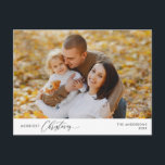 Merriest Christmas Family Foto, Winter Happiness Briefkaart<br><div class="desc">Vrolijkste kerst. Vier het seizoen met deze familiefoto gezellig vrolijk briefkaart winter en nieuwjaar Het is volledig aanpasbaar en gepersonaliseerd met uw eigen begroetingsberichten. Voeg uw retouradres toe voor eenvoudige verzending. Het is eenvoudig, gemakkelijk, maar modern gezellig en feestelijk. Dit is het ideale briefkaart om uw vakantiewensen door te geven....</div>