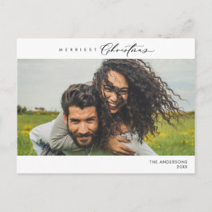 Merriest Christmas Family Foto, Winter Happiness Briefkaart