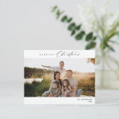 Merriest Christmas Family Foto, Winter Romance Briefkaart (Staand voorkant)