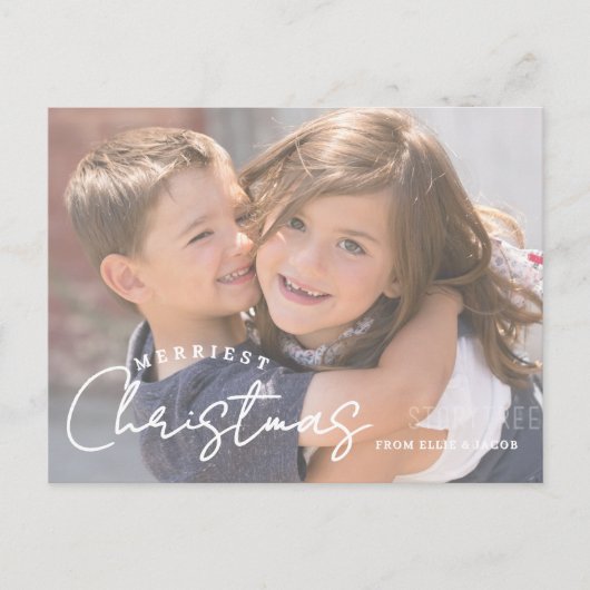 Merriest Christmas Family Joy Christmas Feestdagenkaart (Voorkant)