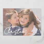 Merriest Christmas Family Joy Christmas Folie Feestdagenkaart (Voorkant)