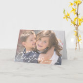 Merriest Christmas Family Joy Christmas Kaart (Gele Bloem)