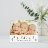 Merriest Christmas Family Photo, Kerstbomen Briefkaart (Staand voorkant)
