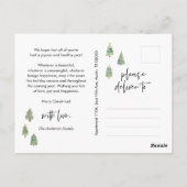 Merriest Christmas Family Photo, Kerstbomen Briefkaart (Achterkant)