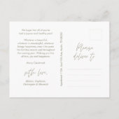 Merriest Christmas Family Photo, moderne eucalyptu Briefkaart (Achterkant)