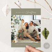 Merriest Christmas Family Photo, moderne eucalyptu Briefkaart