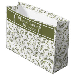 Merriest Christmas Feestelijke Cypress Patroon Vak Groot Cadeauzakje