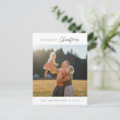 Merriest Christmas Happy Family Foto Briefkaart (Staand voorkant)