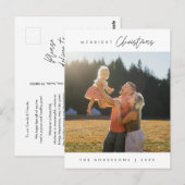 Merriest Christmas Happy Family Foto Briefkaart (Voorkant / Achterkant)