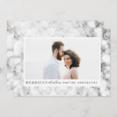 Merriest Christmas Marble foto Feestdagenkaart (Voorkant / Achterkant)