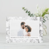 Merriest Christmas Marble foto Feestdagenkaart (Staand voorkant)