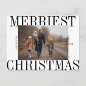 Merriest Christmas Modern Minimalist Feestdagenkaart (Voorkant)