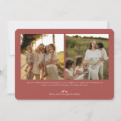 Merriest Christmas Modern Photo Feestdagenkaart (Achterkant)