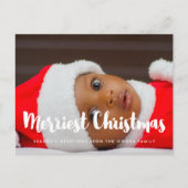 Merriest Christmas Moderne familie foto vakantie Briefkaart (Voorkant)