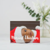 Merriest Christmas Moderne familie foto vakantie Briefkaart (Staand voorkant)