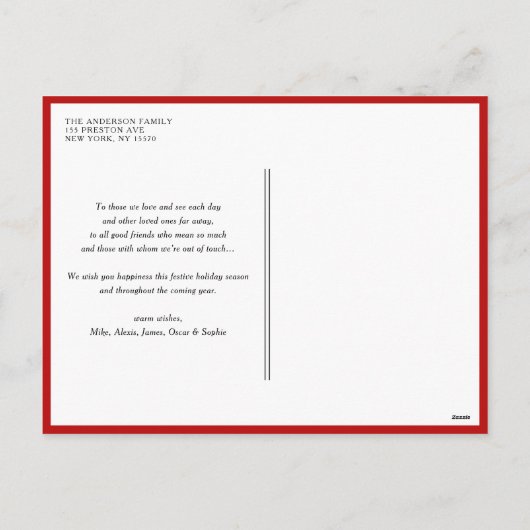 Merriest Christmas Moderne Kalligrafie Foto Feestdagenkaart (Achterkant)