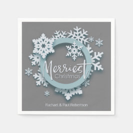 Merriest Christmas Moderne Vakantie Stijl Servetten