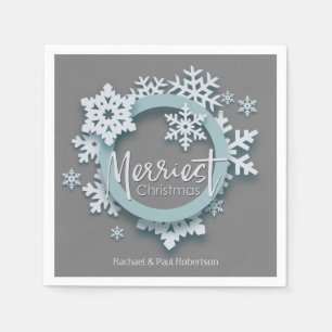 Merriest Christmas Moderne Vakantie Stijl Servetten