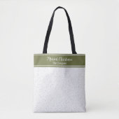 Merriest Christmas Snowfall Pattern White Holiday Tote Bag (Voorkant)