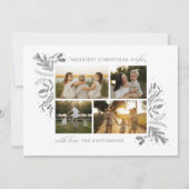 Merriest Christmas Wishes 4 Foto Botanische Bloeme Feestdagenkaart (Voorkant)