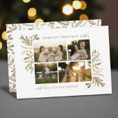 Merriest Christmas Wishes 4 Foto Botanische Bloeme Feestdagenkaart