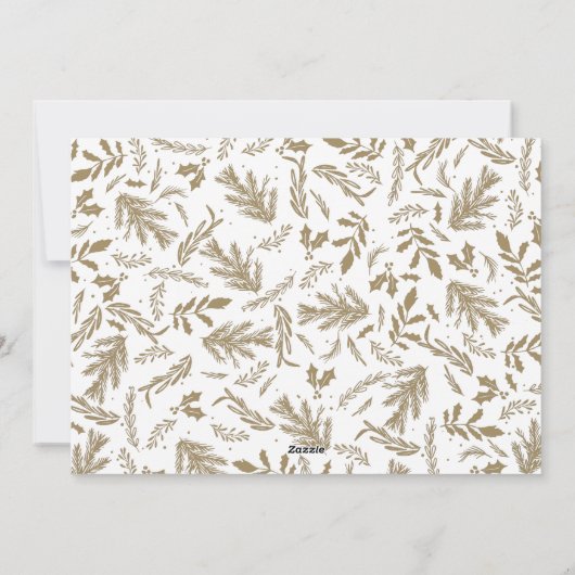 Merriest Christmas Wishes 4 Foto Botanische Bloeme Feestdagenkaart (Achterkant)