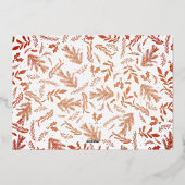 Merriest Christmas Wishes 4 Foto Botanische Bloeme Folie Feestdagenkaart (Achterkant)