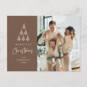 Merriest Christmas, Xmas Tree Family Foto Briefkaart (Voorkant)