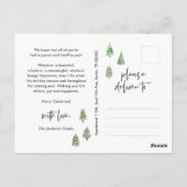 Merriest Christmas, Xmas Tree Family Foto Briefkaart (Achterkant)