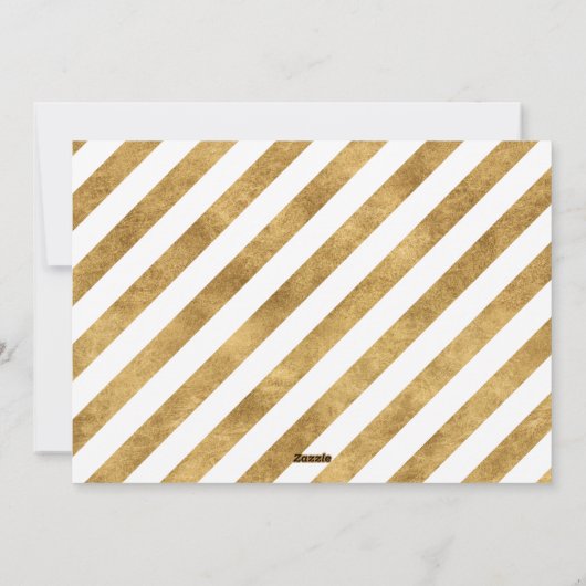 Merriest Faux Gold Foil 2 Photo Flat Feestdagenkaart (Achterkant)