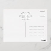 Merriest Feestdagen FOLIE Zakelijke vakantie Brief Folie Uitnodiging Briefkaart (Achterkant)