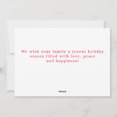 Merriest Feestdagen Modern Calligrafiescript Foto Feestdagenkaart (Achterkant)