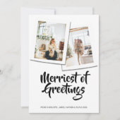 Merriest Greetings of Christmas gepersonaliseerd Feestdagenkaart (Voorkant)