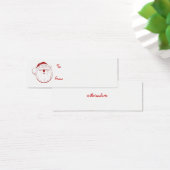 Merriest Holiday retro santa cadeau label Mini Visitekaartjes (Bureau)