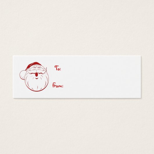 Merriest Holiday retro santa cadeau label Mini Visitekaartjes (Voorkant)
