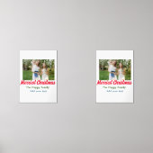 Merriest joyful kerstvakantie voeg familienaam toe muurkunst sets (Voorkant)