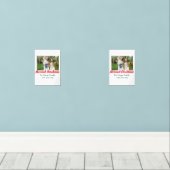 Merriest joyful kerstvakantie voeg familienaam toe muurkunst sets (Houten vloer)