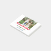 Merriest joyful kerstvakantie voeg familienaam toe post-it® notes (Schuin)