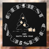 Merriest kerstboom Black Raamsticker (Vel 2)