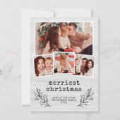 Merriest kerstbuffalo Pset Holiday Foto Feestdagenkaart (Voorkant)