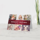 Merriest Kerstfeestay Photo Collage Feestdagen Kaart (Voorkant)