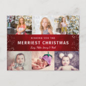 Merriest Kerstfeestay Photo Collage Feestdagenkaart (Voorkant)