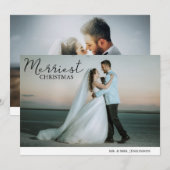 Merriest kerstfoto Weddenschap Feestdagenkaart (Voorkant / Achterkant)
