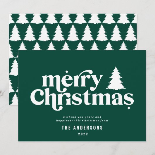 Merriest Kerstgrafie, niet foto Feestdagenkaart (Voorkant / Achterkant)