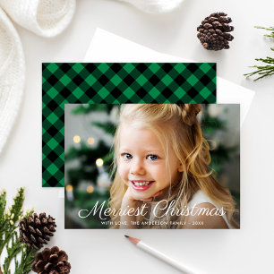 Merriest KerstGreen Buffalo Plays Foto Feestdagenkaart