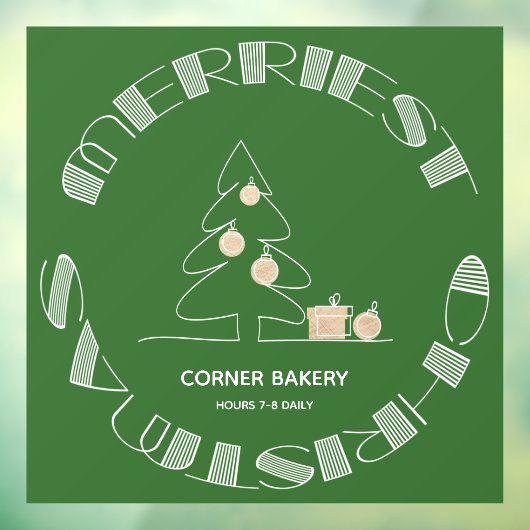 Merriest Kerstgroen Raamsticker (Vel 3)