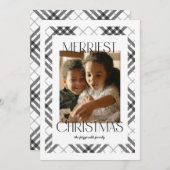 Merriest kerstkaartje feestdagenkaart (Voorkant / Achterkant)