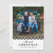 Merriest Kerstmis Black Buffalo Plays Photo Feestdagenkaart (Voorkant)