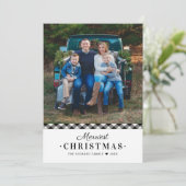 Merriest Kerstmis Black Buffalo Plays Photo Feestdagenkaart (Staand voorkant)