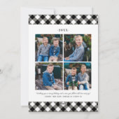 Merriest Kerstmis Black Buffalo Plays Photo Feestdagenkaart (Achterkant)